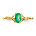 14k Emerald Birthstone Ring