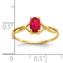 14k Ruby Birthstone Ring