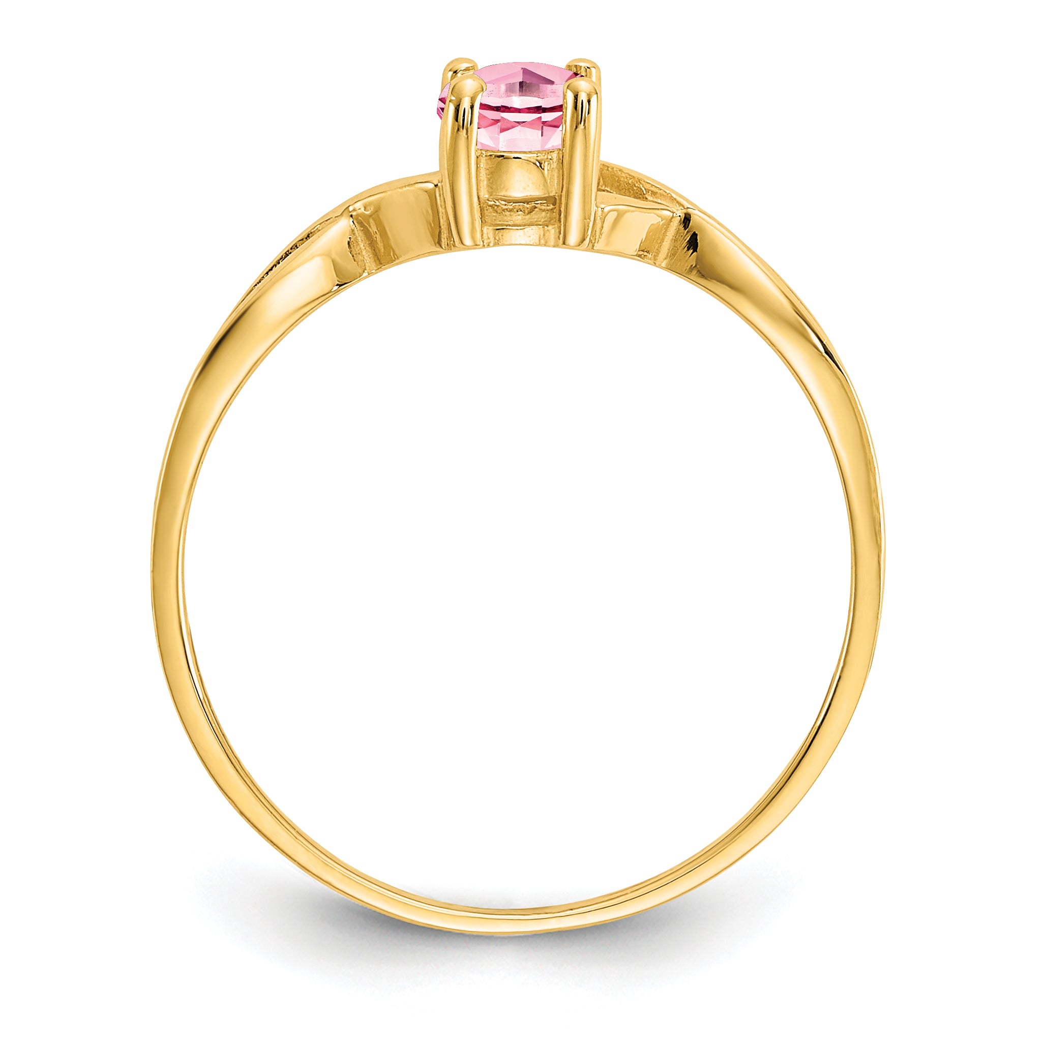 14k Pink Tourmaline Birthstone Ring Secondary image