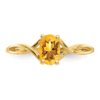 14k Citrine Birthstone Ring