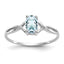 14k White Gold Aquamarine Birthstone Ring