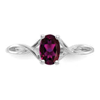 14k White Gold Rhodolite Garnet Birthstone Ring