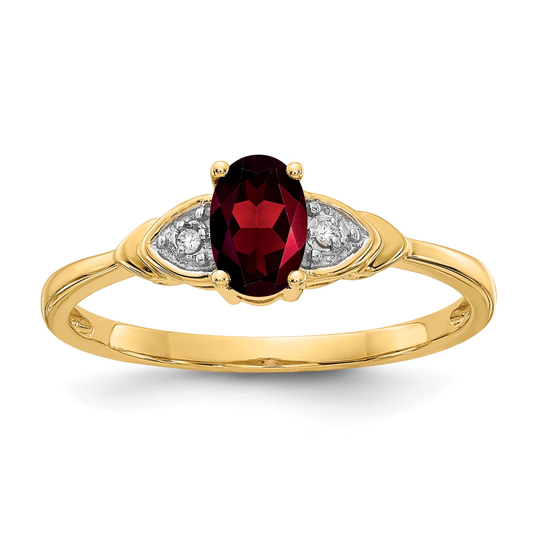 14k Garnet and Diamond Ring Main image