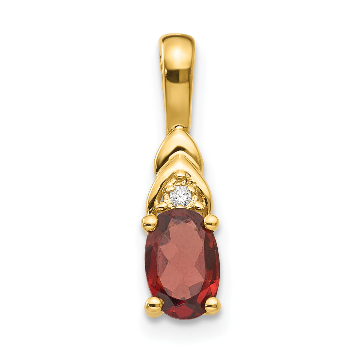 14K Diamond & Garnet Pendant Main image