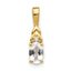 14K Diamond & White Topaz Pendant