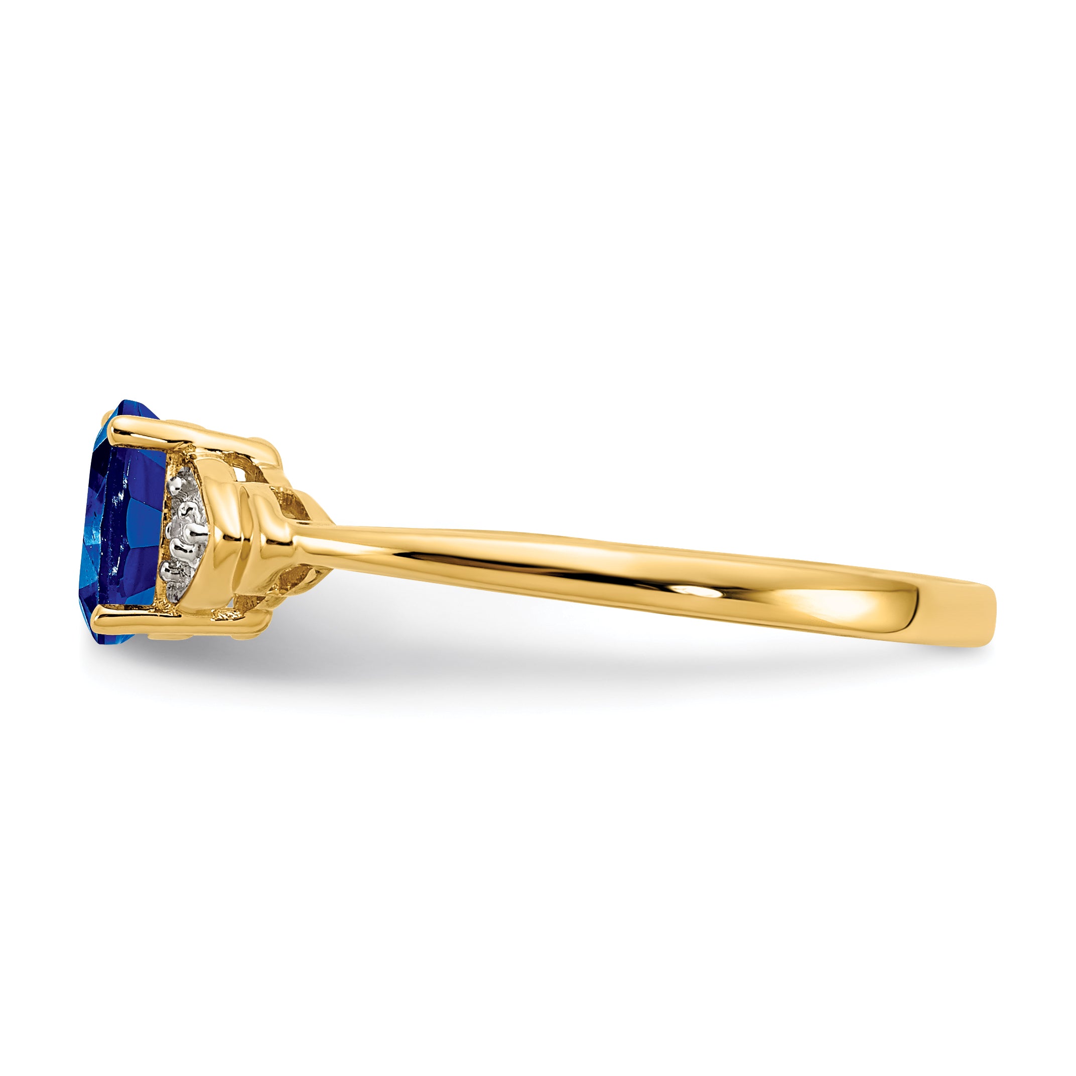 14k Sapphire and Diamond Ring