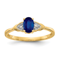 14k Sapphire and Diamond Ring