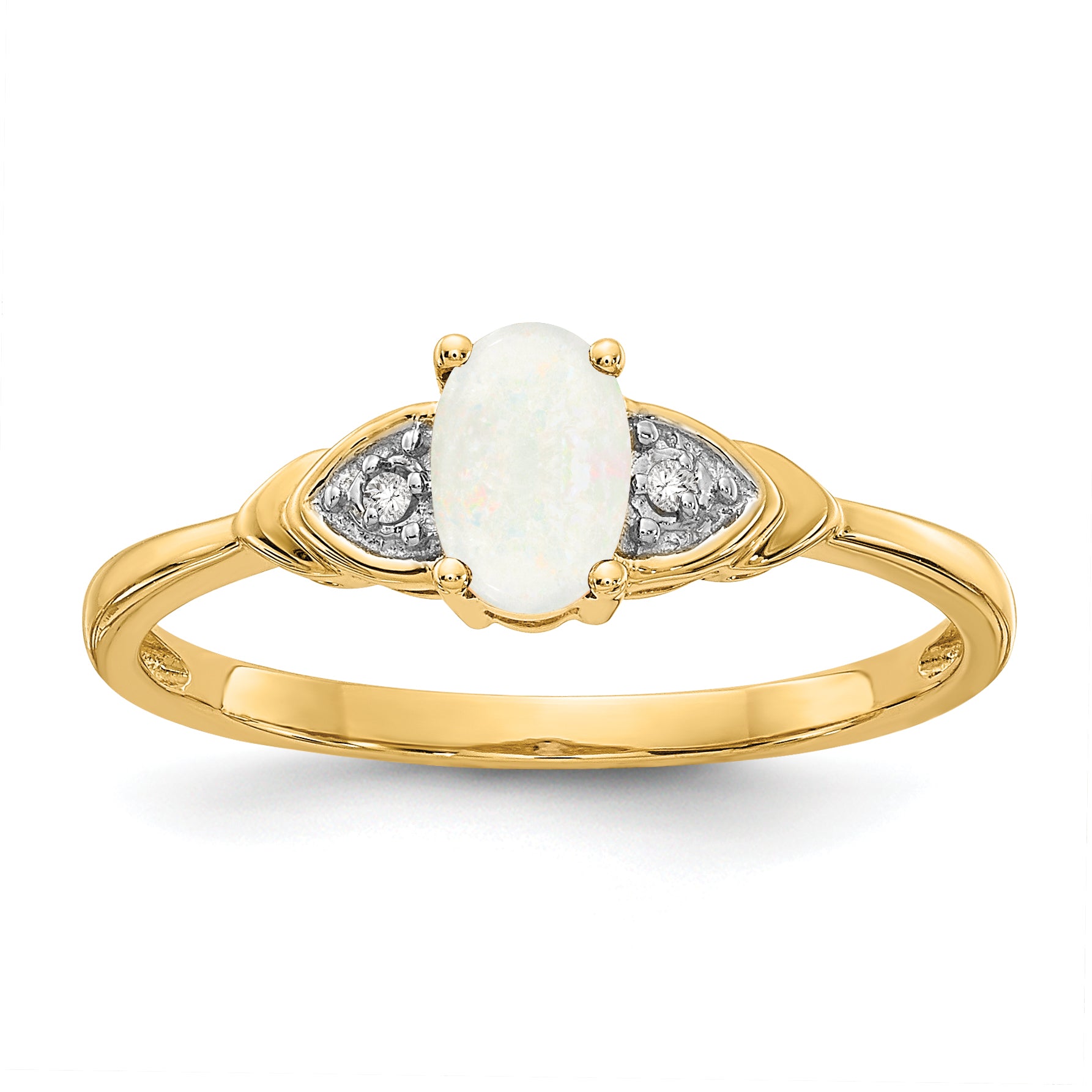 14k Opal and Diamond Ring
