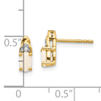 14k Opal and Diamond Earrings