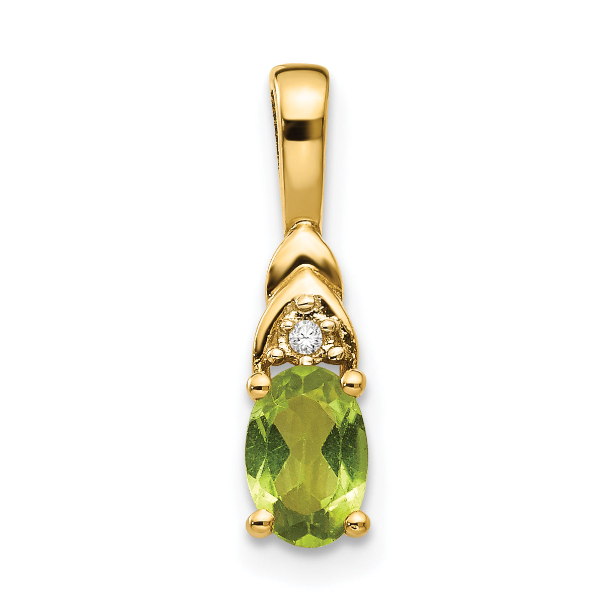 14K Diamond & Peridot Pendant Main image