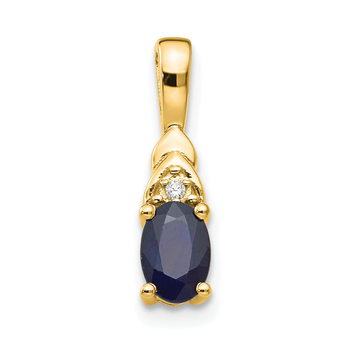 14K Diamond & Sapphire Pendant Main image