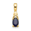 14K Diamond & Sapphire Pendant