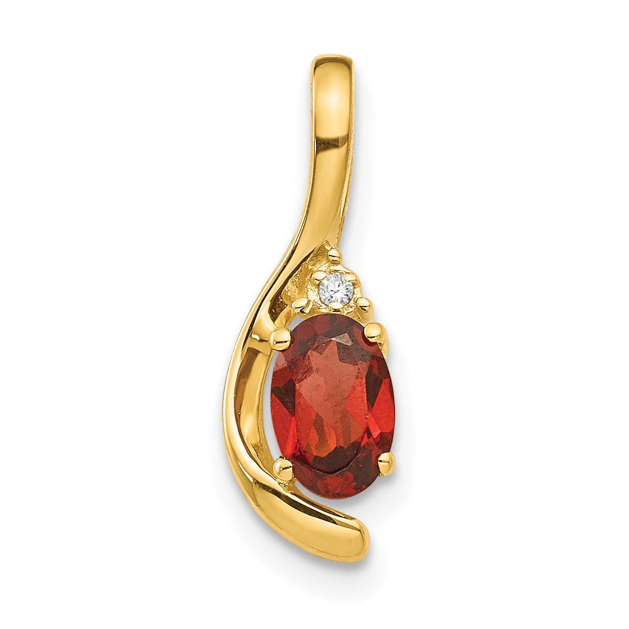 14K Diamond & Garnet Pendant Main image