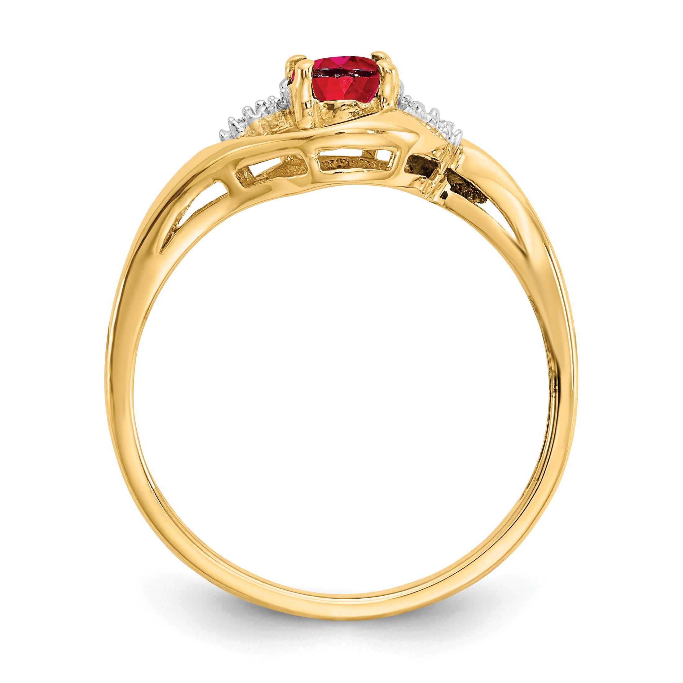 14k Ruby and Diamond Ring