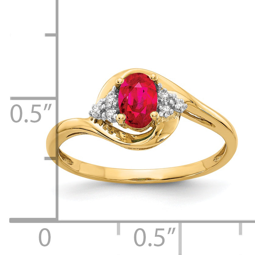 14k Ruby and Diamond Ring