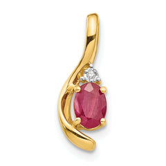 14K Diamond & Ruby Pendant