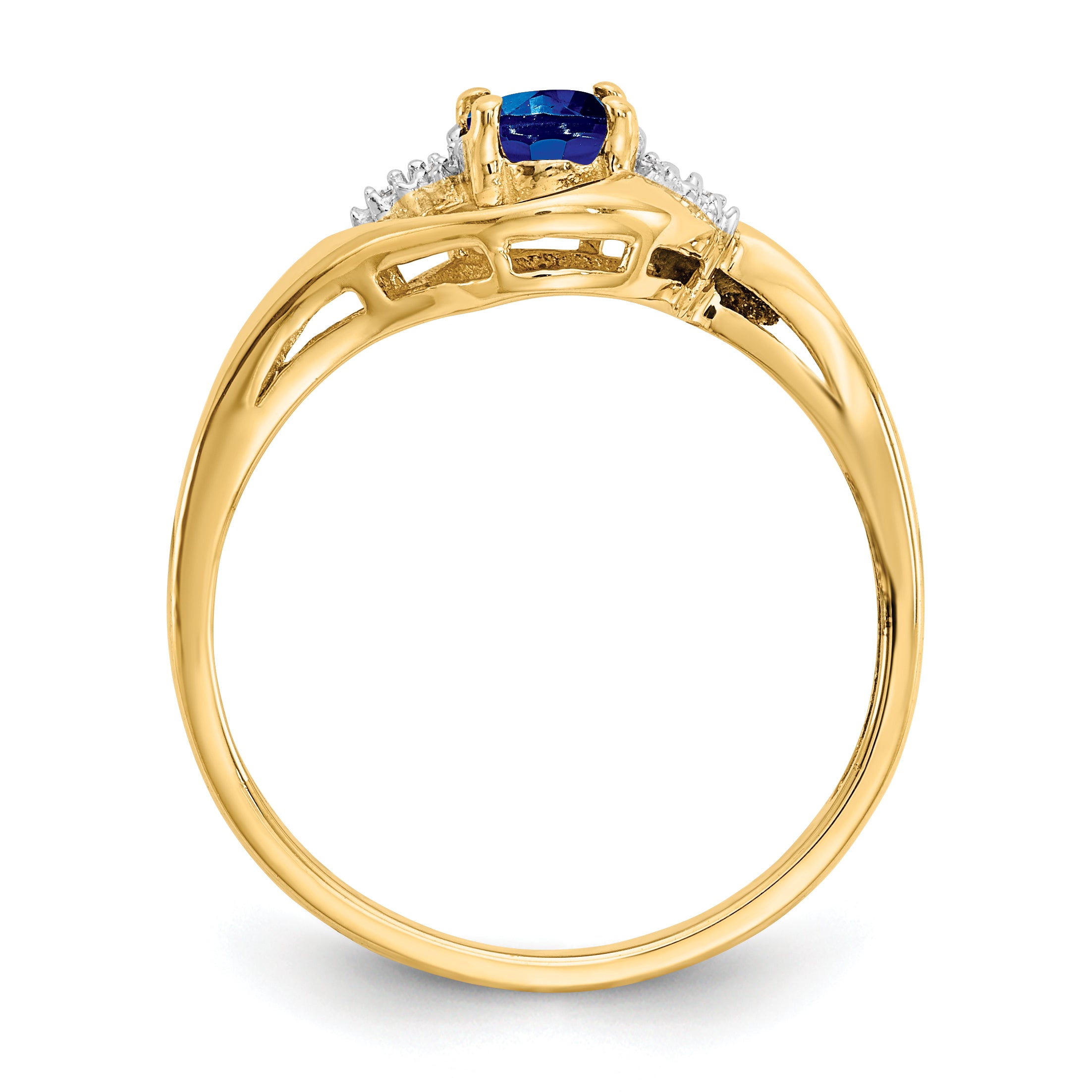 14k Sapphire and Diamond Ring Secondary image