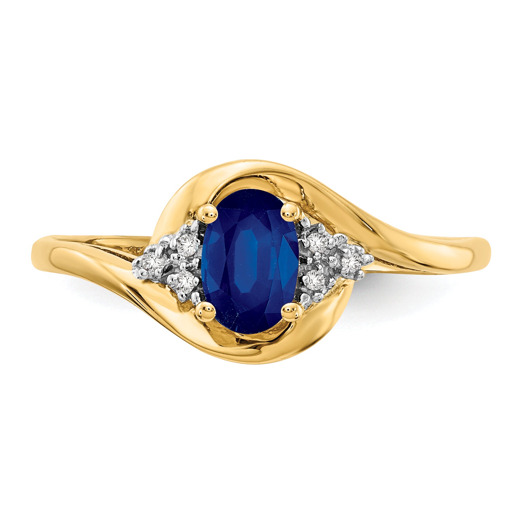 14k Sapphire and Diamond Ring