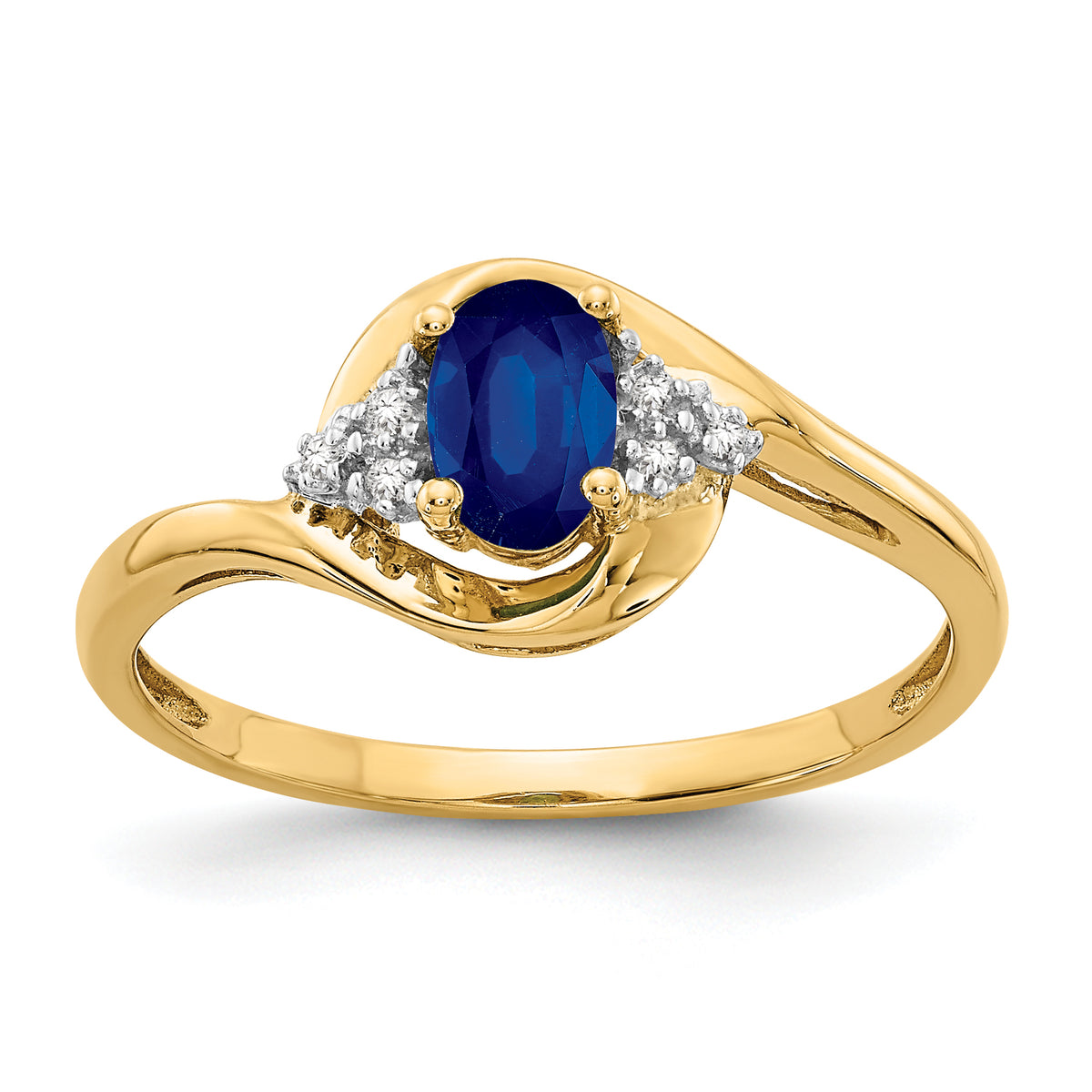 14k Sapphire and Diamond Ring