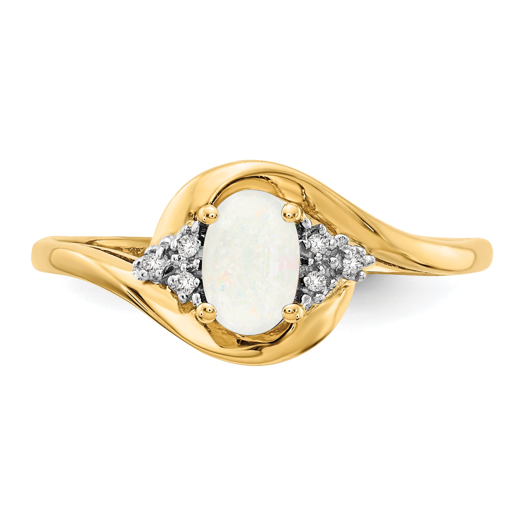 14k Opal and Diamond Ring