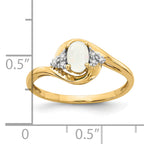 14k Opal and Diamond Ring