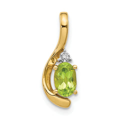 14K Diamond & Peridot Pendant