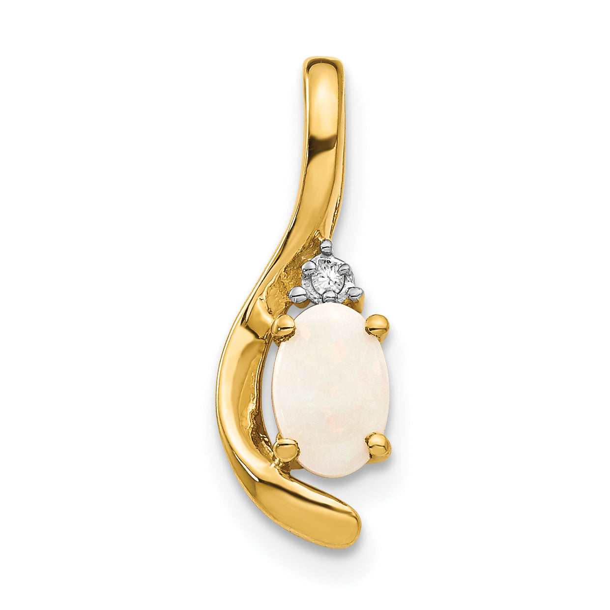 14K Diamond & Opal Pendant Main image