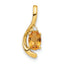 14K Diamond & Citrine Pendant