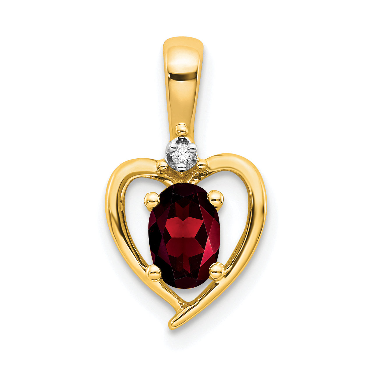 14K Diamond & Garnet Pendant Main image
