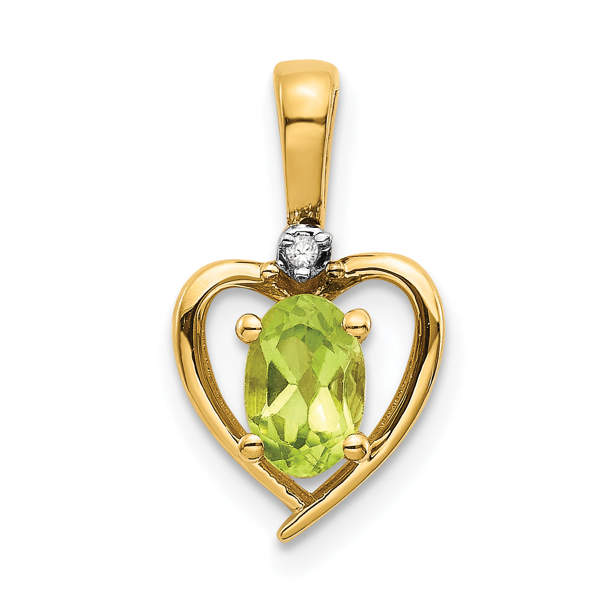 14K Diamond & Peridot Pendant Main image