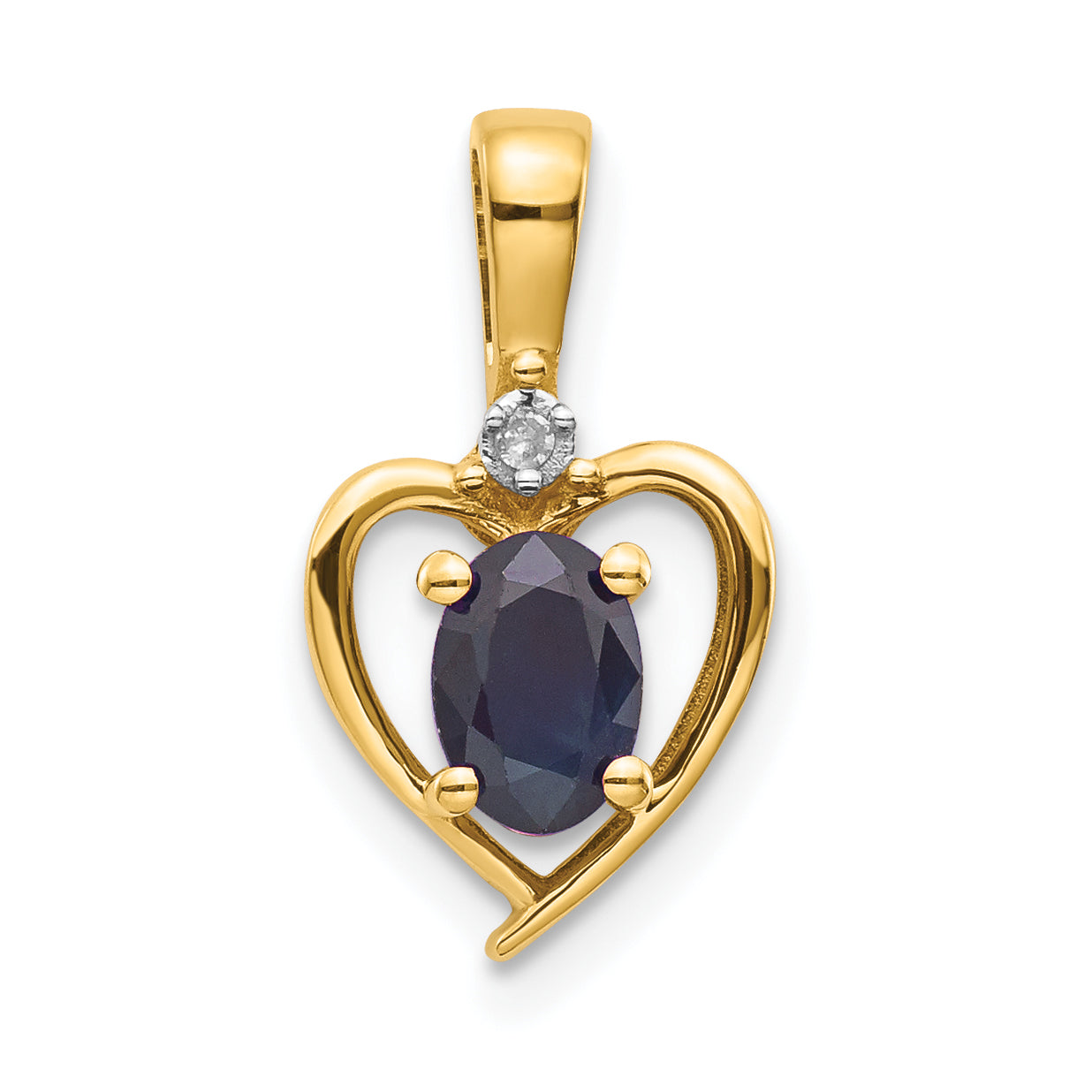 14K Diamond & Sapphire Pendant Main image