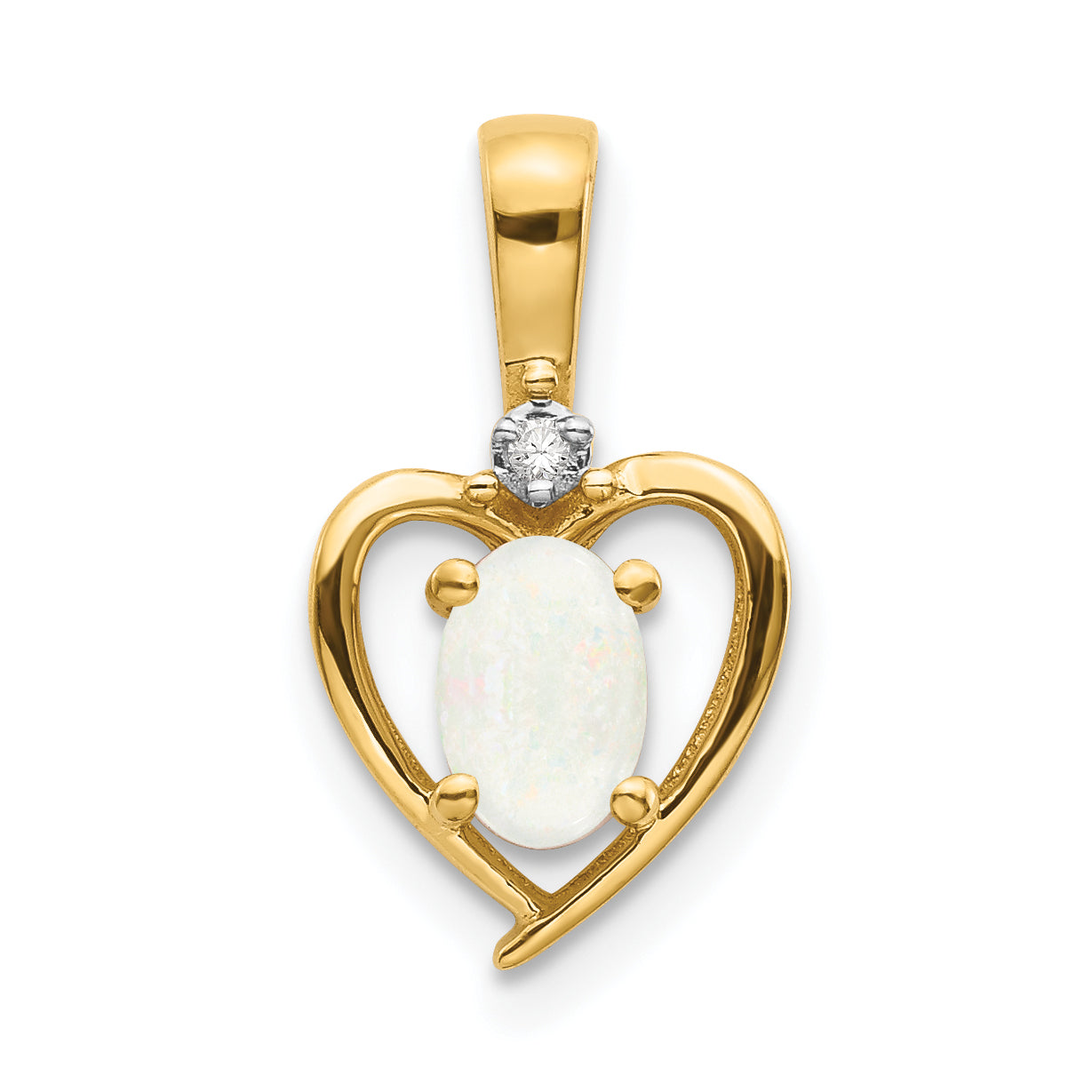 14K Diamond & Opal Pendant Main image