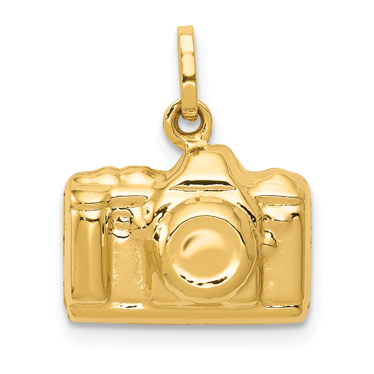 14K 3-D Polished Camera Charm