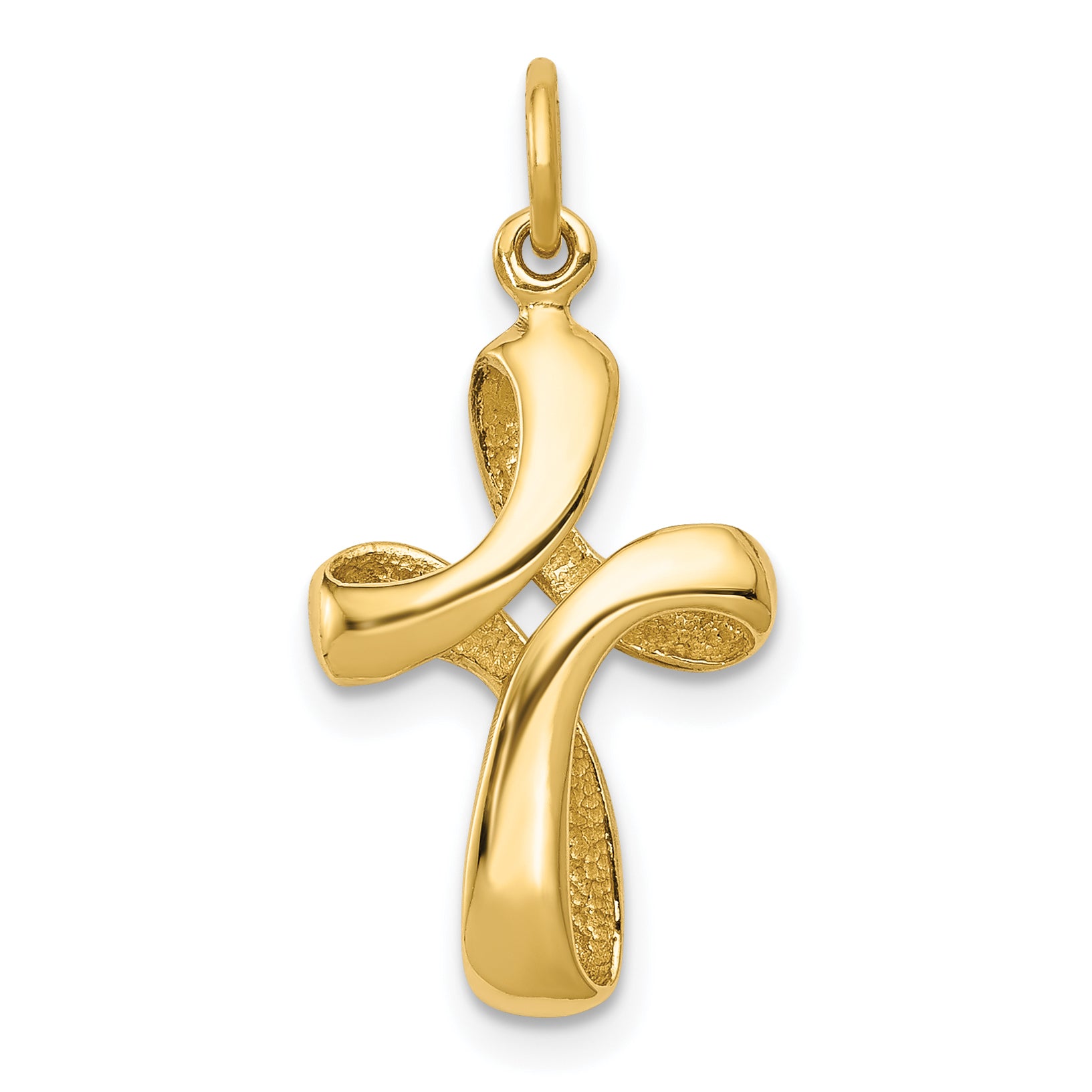 14K Polished Cross Charm Main image