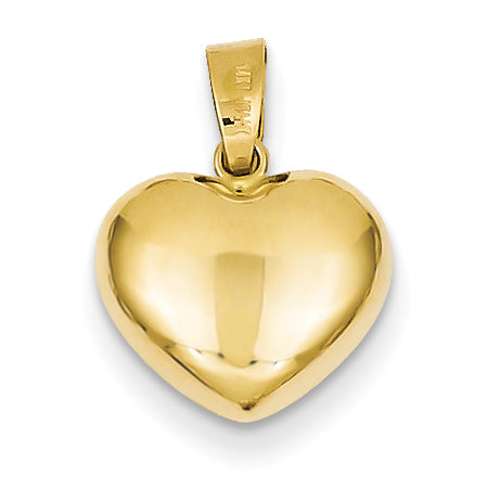 14K Puffed Heart Charm Main image