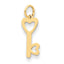 14K Heart-Shaped Key Charm