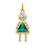14K May Girl Birthstone Charm