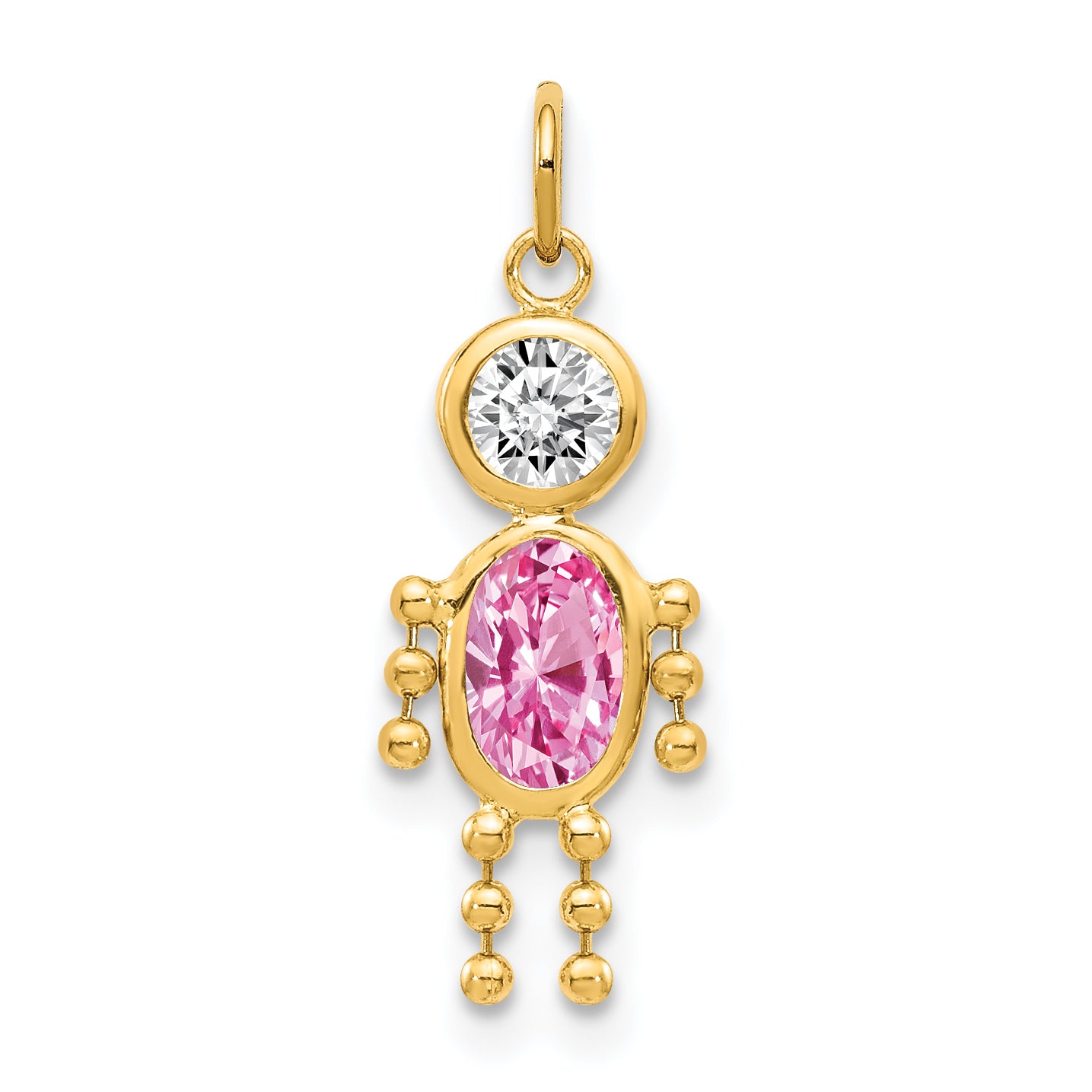 14K October Boy Birthstone Charm Main image