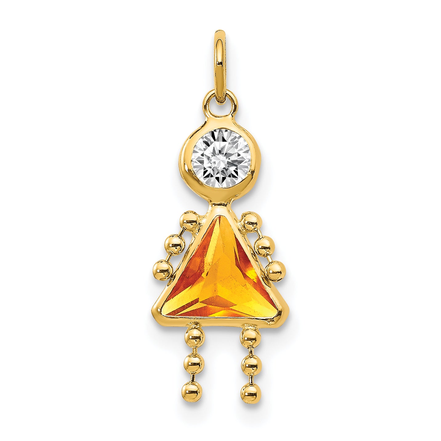 14K November Girl Birthstone Charm Main image