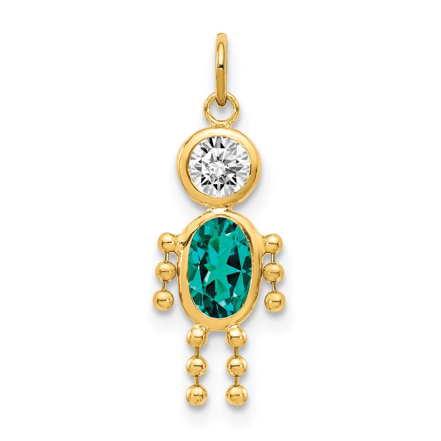14K December Boy Birthstone Charm Main image