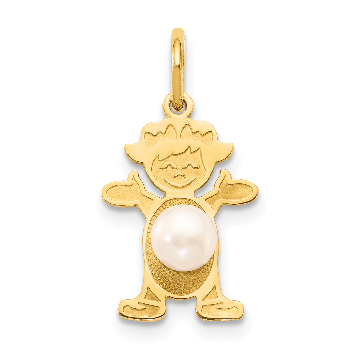 14K Girl 4mm FW Cultured Pearl-June Main image