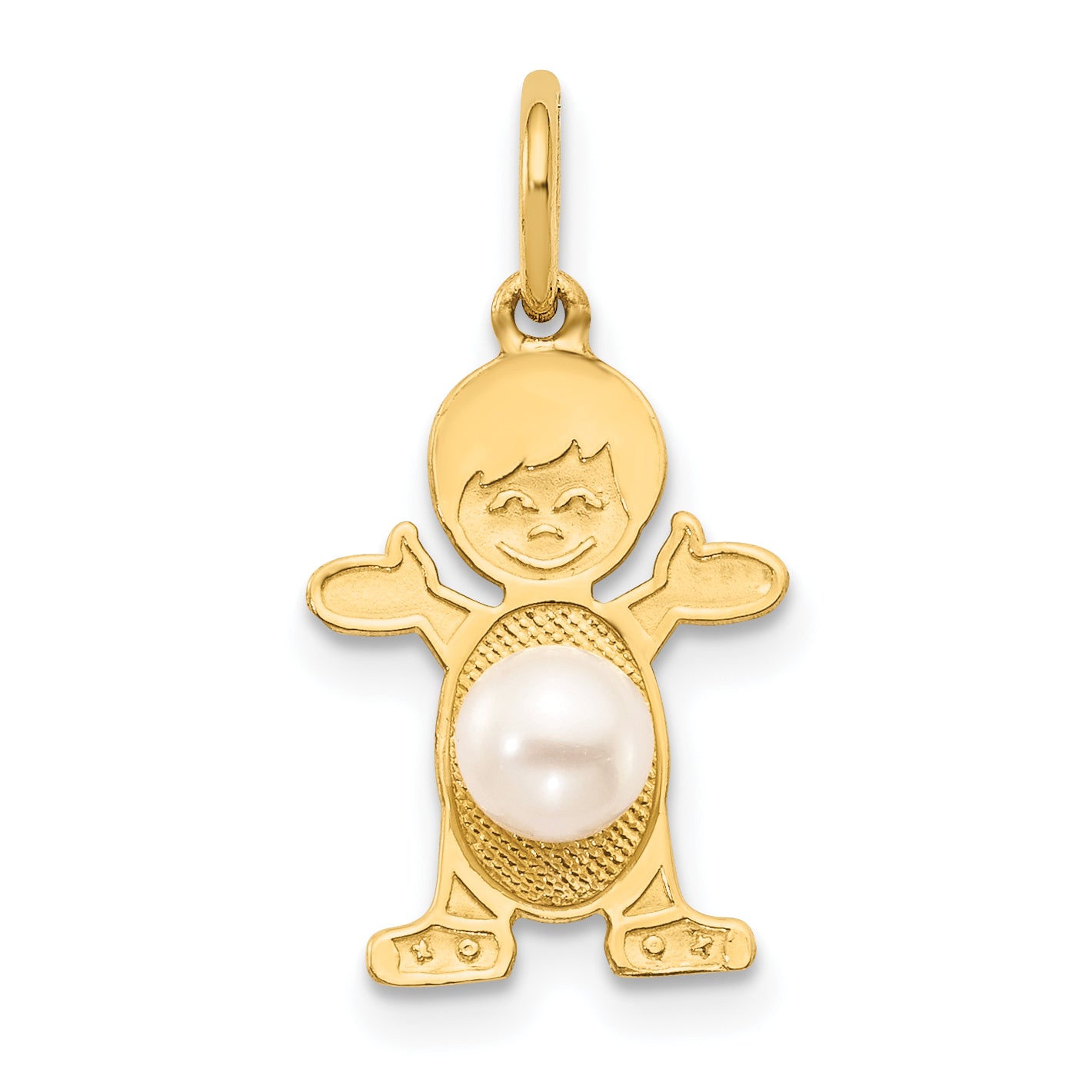 14K Boy 4mm FW Cultured Pearl-June Main image