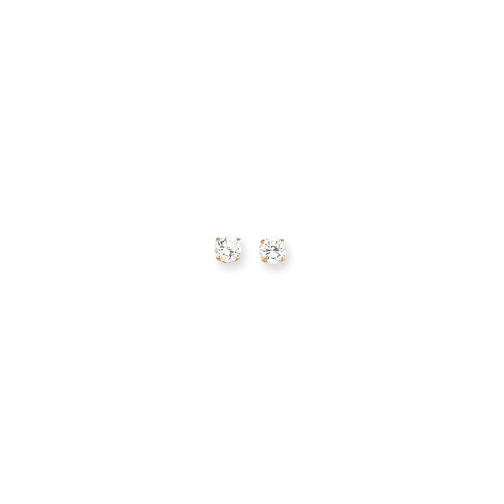 14k 5.75mm Round Stud Earring Mounting w/backs Main image