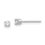 14K White Gold 2.75mm Round Stud Earring Mounting With backs