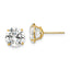 14k 9mm Round CZ Post Earrings