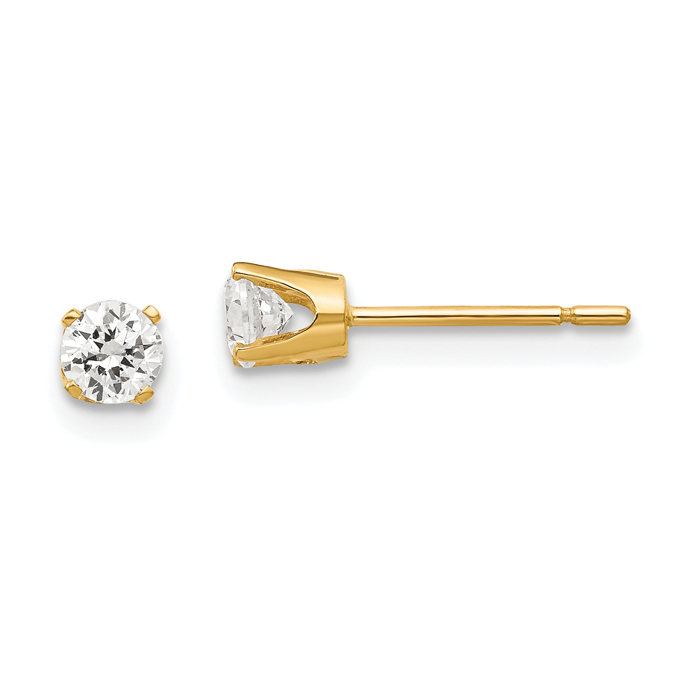 14k 3.5mm CZ stud earrings Main image
