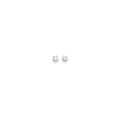 14K White Gold 3.5 Round Stud Earring Mounting With backs