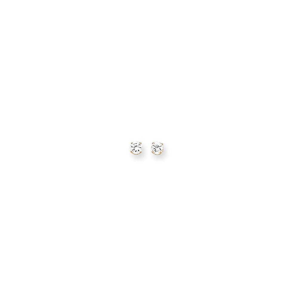 14k 4.25mm Round Stud Earring Mounting w/backs Main image