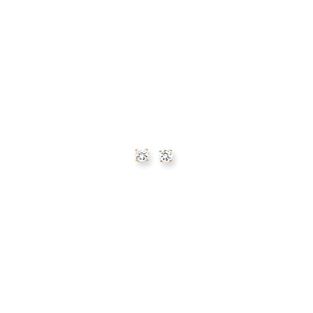 14k 4.5mm Round Stud Earring Mounting w/backs Main image