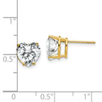 14k 8mm Heart Cubic Zirconia earring